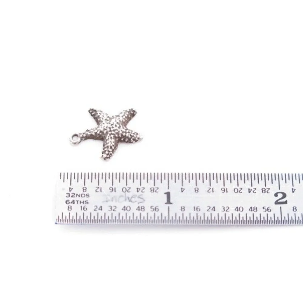 Pretty Sterling Silver 925 Starfish Charm Pendant‎ Marine Life